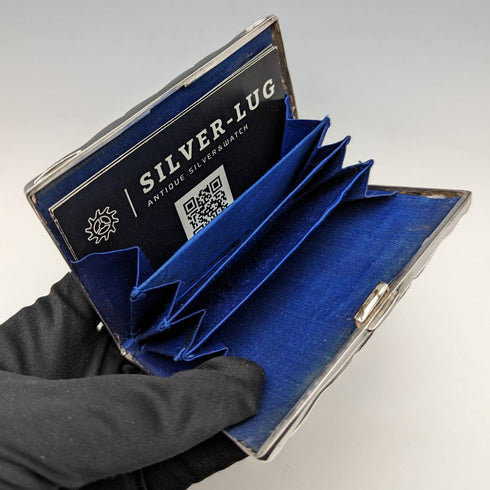 1896 British Antique Sterling Silver Card Case Frederick Marson