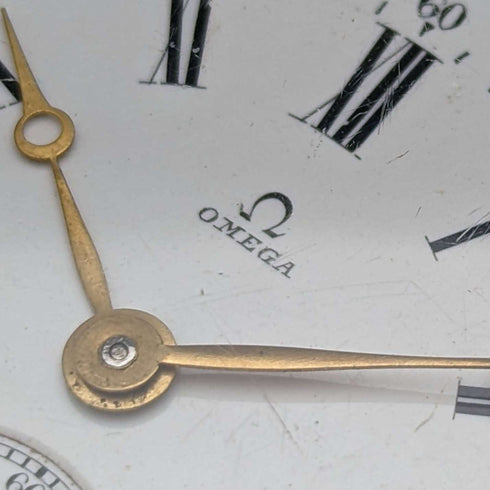 Around 1910 Antique Omega pocket watch with silver plated case works well