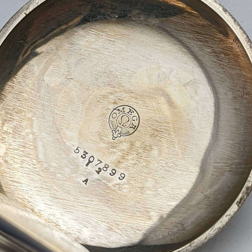 Around 1910 Antique Omega pocket watch with silver plated case works well