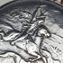 Around 1925 Vintage Longines pocket watch horse engraving hunter case on silver side works well