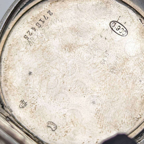 Around 1925 Vintage Longines pocket watch horse engraving hunter case on silver side works well
