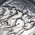 Around 1925 Vintage Longines pocket watch horse engraving hunter case on silver side works well