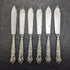 1934 British Vintage Queens Pattern Sterling Silver Handle Cutlery 6 Pairs Boxed