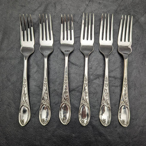 1920年頃 英国アンティーク シルバープレート製 フィッシュカトラリー6ペアセット 箱入り