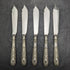 Around 1860 British antique silver plate fish cutlery 5 pair set in wooden box