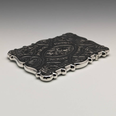 1871年 英国アンティーク 純銀製カードケース 59g GEORGE UNITE