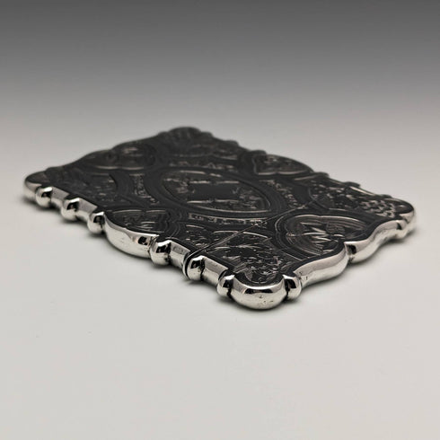 1871年 英国アンティーク 純銀製カードケース 59g GEORGE UNITE