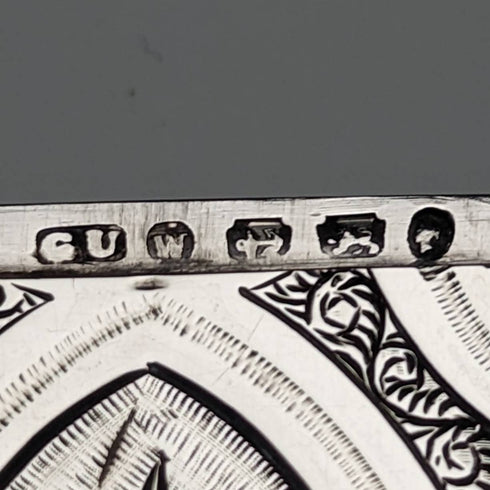 1871年 英国アンティーク 純銀製カードケース 59g GEORGE UNITE