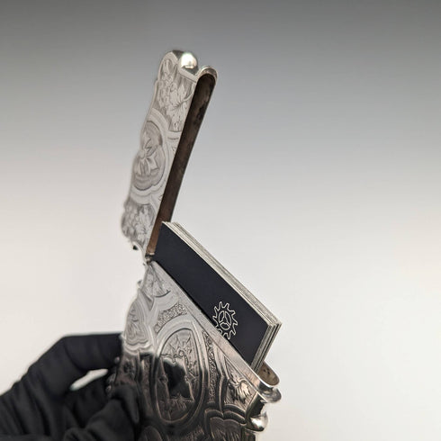 1871年 英国アンティーク 純銀製カードケース 59g GEORGE UNITE