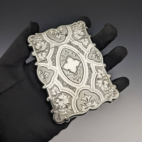 1871年 英国アンティーク 純銀製カードケース 59g GEORGE UNITE