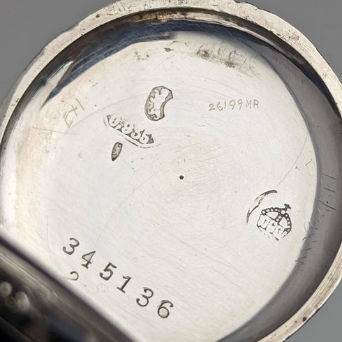 古董瑞士製造無簽名銀邊鑲嵌錶殼女士懷錶效果很好