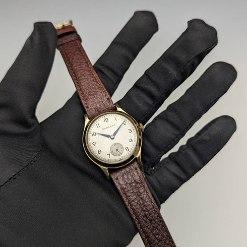 1954 英國復古 Garrard K9 純金錶殼男錶做工精良