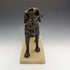 French Antique Dog Shaped Pocket Watch Holder Marble Pedestal Display Stand