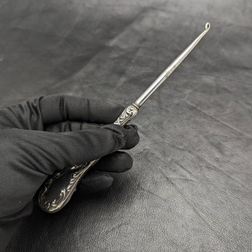 米国アンティーク ゴーハム 純銀ハンドル ボタンフック