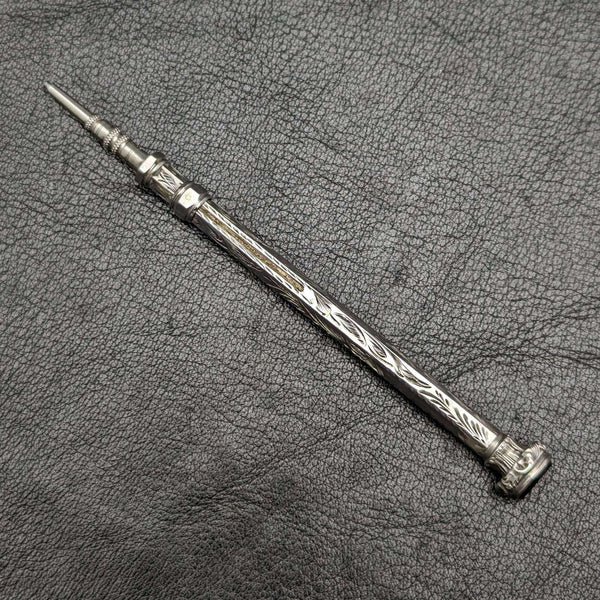 1896年 英国アンティーク 純銀製 シャープペンシル 伸縮式76-96mm マジックペンシル