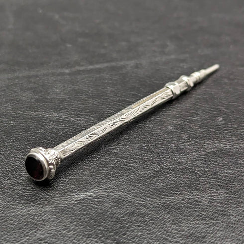 1896年 英国アンティーク 純銀製 シャープペンシル 伸縮式76-96mm マジックペンシル
