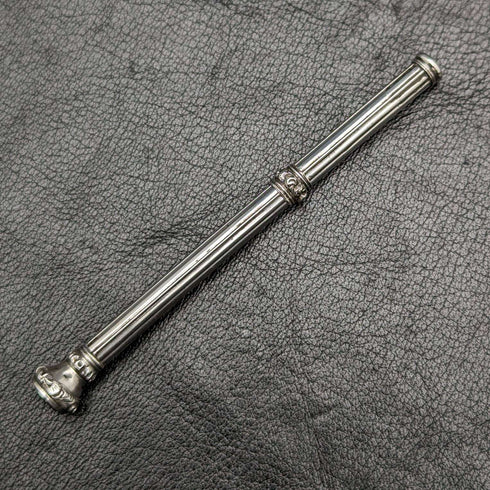 1880年頃 アンティーク 純銀製シャープペンシル 伸縮式77-100mm インタリオ付