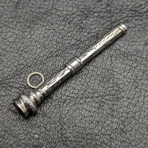 1908 年英國古董純銀自動鉛筆超小伸縮 40-55 毫米魔術鉛筆