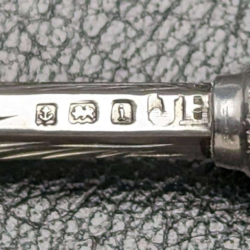 1908 British Antique Sterling Silver Mechanical Pencil Super Small Telescopic 40-55mm Magic Pencil