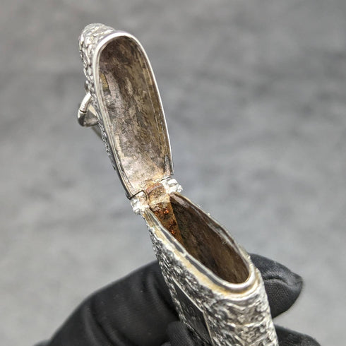 Around 1880 French antique solid silver Vesta case (match case)