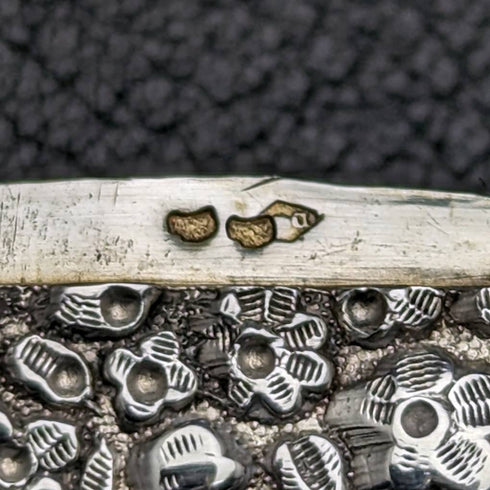 Around 1880 French antique solid silver Vesta case (match case)