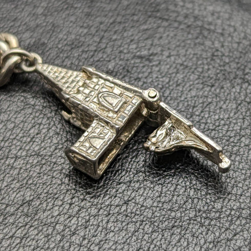 英国ヴィンテージ 純銀製 チャームブレスレット 28g