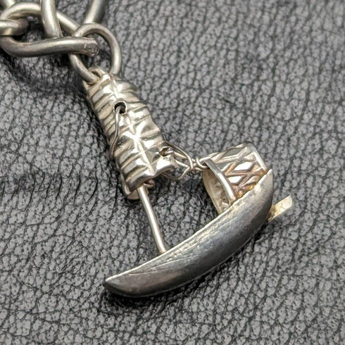 英国ヴィンテージ 純銀製 チャームブレスレット 19g