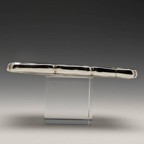 1855 British antique sterling silver card case 55g Nathaniel Mills