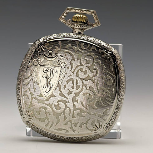 1923 antique Illinois Burlington pocket watch gold plated case 21 jewels working well