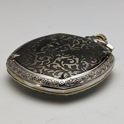 1923 antique Illinois Burlington pocket watch gold plated case 21 jewels working well