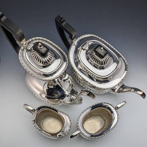 English Vintage Silver Plated Teapot Set of 4 CSC Ltd