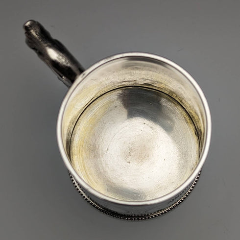 1865 British Antique Sterling Silver Mug 148g HL Lias and Son