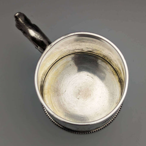 1865 British Antique Sterling Silver Mug 148g HL Lias and Son