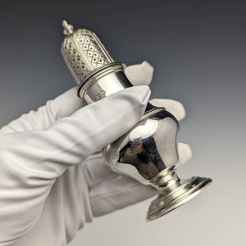 1946 年英國復古純銀辣椒醬調味容器