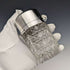 1896 British antique pure silver lid cut glass jar 300g