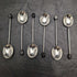 British vintage silver plated demitasse spoon set of 6 in a case