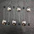 British vintage silver plated demitasse spoon set of 6 in a case