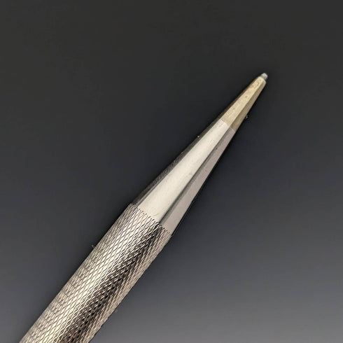 1959 British Vintage Yard O Red Sterling Silver Propulsion Pencil with leather pen case
