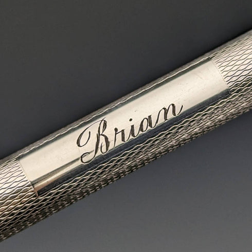 1959年 英国ヴィンテージ ヤード・オ・レッド 純銀製 推進式ペンシル レ革製ペンケース付