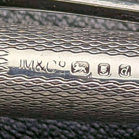 1959 British Vintage Yard O Red Sterling Silver Propulsion Pencil with leather pen case