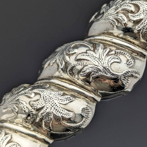 英国アンティーク ソリッドシルバーハンドル カトラリー(ナイフx2 フォークx1) MARTIN HALL