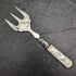 British vintage silver plate dessert cutlery set white butterfly shell handle