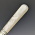 British vintage silver plate dessert cutlery set white butterfly shell handle