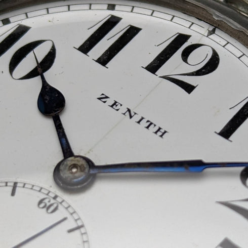 1914 年左右古董真力時合金錶殼懷錶做工精良