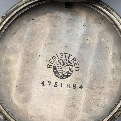 1914 年左右古董真力時合金錶殼懷錶做工精良