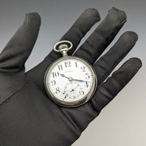 1914 年左右古董真力時合金錶殼懷錶做工精良