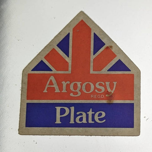 Bandeja vintage británica de placa de cromo con diseño de locomotora, 30 cm de diámetro