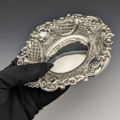 1972年 英国ヴィンテージ 純銀製ディッシュ 88g Pinder Brothers