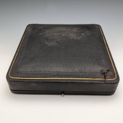 1860年頃 英国アンティーク 純銀 ソルトディッシュ&スプーン4組セット ケース入り