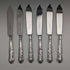 1975 British vintage sterling silver handle table cutlery 6 pair set in case
